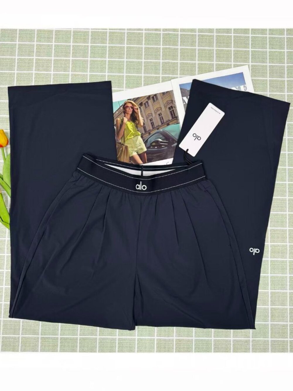 NWT💙 ALO Yoga Navy Blue Tailored Pants (Regular:30inch) Relaxed |Quiet Luxury😃